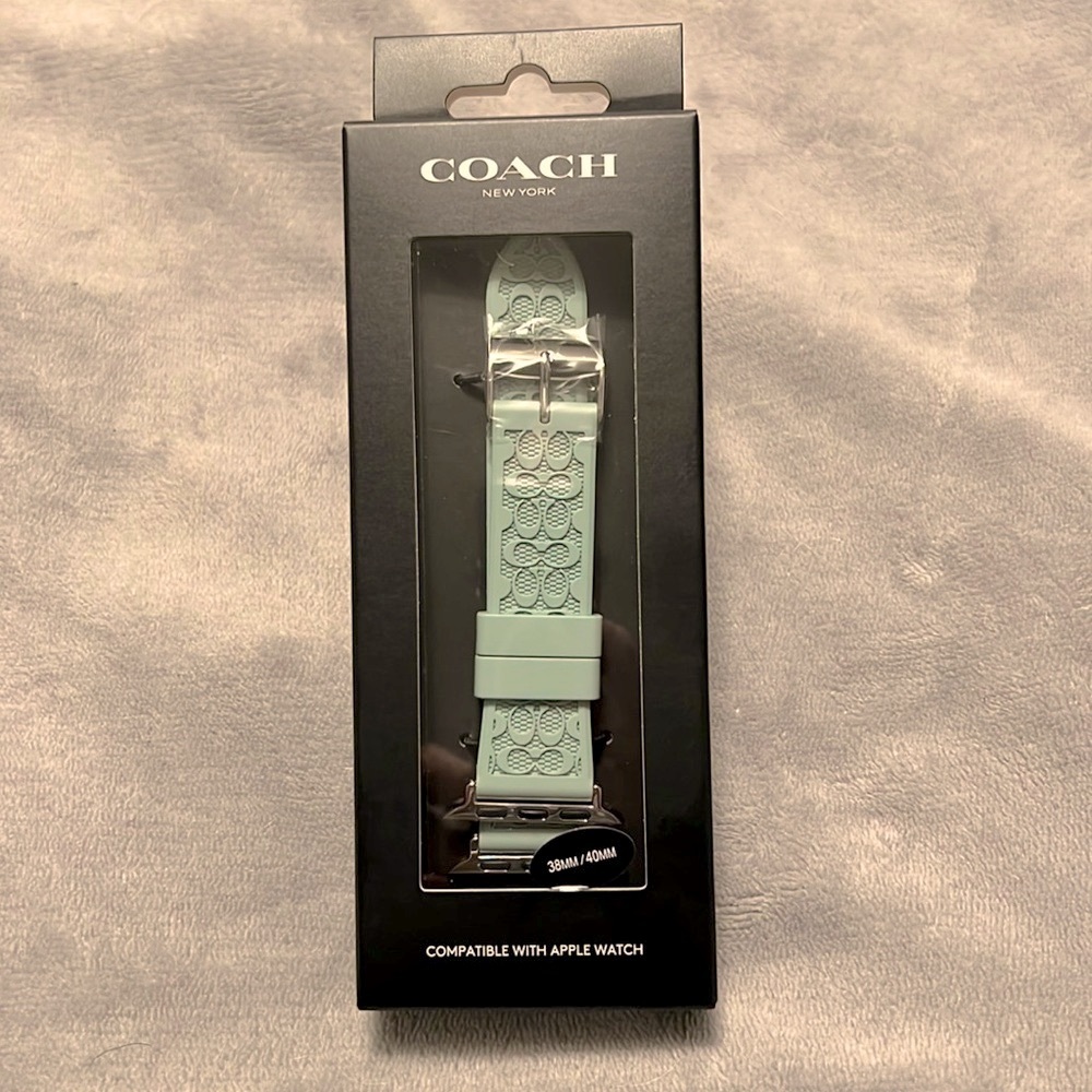 Coach Apple Watch Band Soft Blue